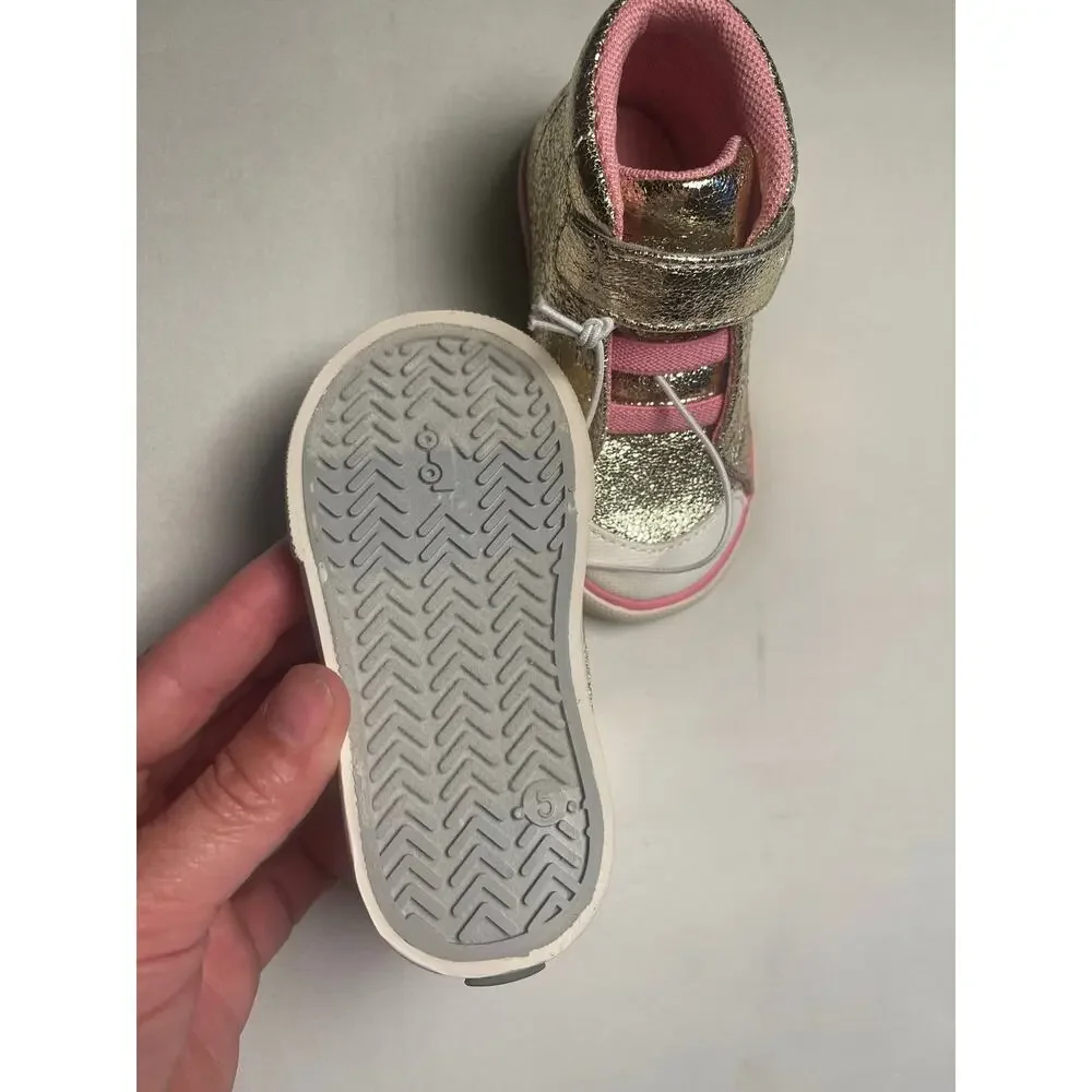 Run Kai Basics Belmont II Gold Shine Toddler Girl Size 5 (EU 21)